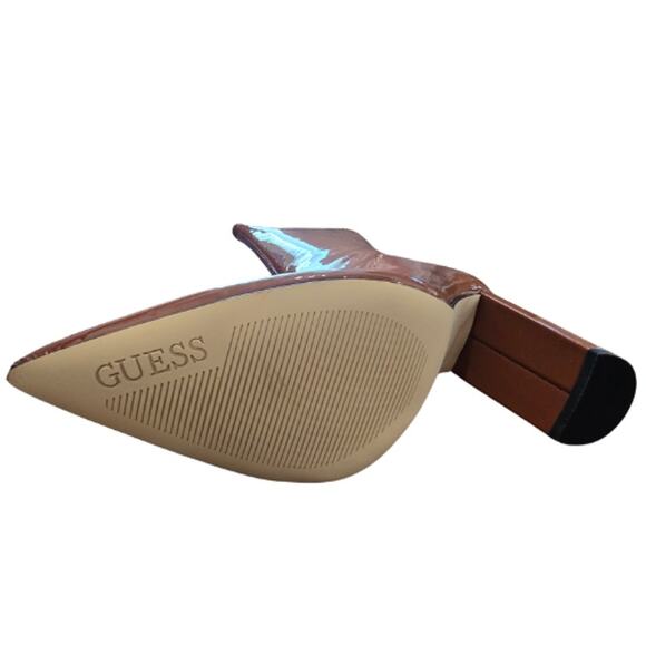 GUESS Abbale Block Heel Mid Calf Boots in Caramel NEW Size 10 - Picture 6 of 7